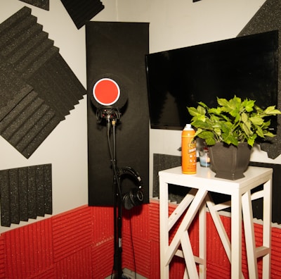 Screen mounted on wall